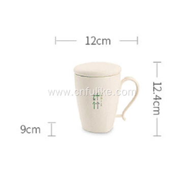 Reusable Bamboo Fiber Plastic Drinking Cup with Lids